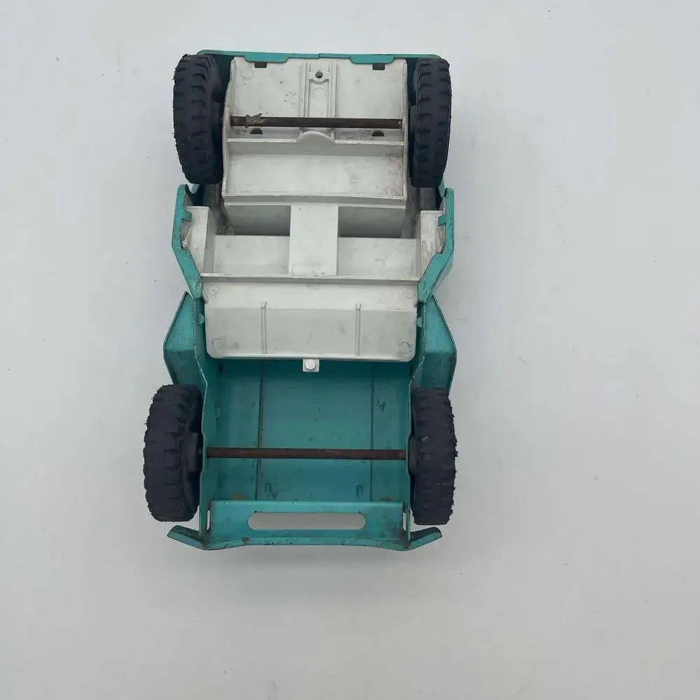 Vintage 1960s Tonka Pressed Steel‎ Jeep Turquoise Blue Runabout Toy Truck